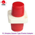 FC Simplex Square Type Plastic Fiber Optic Adapter